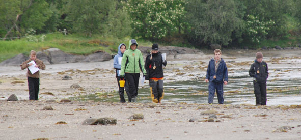 Newton Camp deltakere på tur.