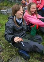 Barna tester sine sanser, og grapefrukten frambringte mange morsomme ansiktsuttrykk.