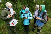 Hver gruppe bestod av 4-5 personer, og minst 2 GPS'er. Her legges det inn koordinater for fullt.